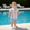 Picture of Miranda Baby Boys Stripe Shirt & Shorts Set X 2 - Multi Stripe