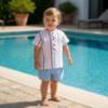 Picture of Miranda Baby Boys Stripe Shirt & Shorts Set X 2 - Multi Stripe