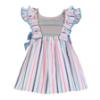 Picture of PRE ORDER Miranda Girls Double Ruffle & Bow Dress - Multi Stripe