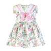 Picture of Miranda Girls Floral Dress With  Sailor Collar - White Pink