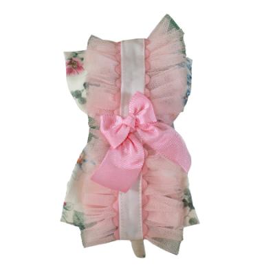Picture of Miranda Girls Floral Rosette Tulle Headband - White Pink