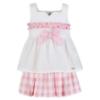 Picture of Miranda Girls Check Skirt & Tunic Top X 2 - White Pink