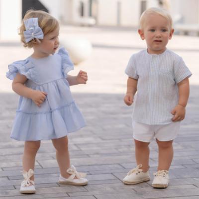 Picture of Miranda Baby Boys Stripe Shirt & Shorts Set X 2 - Blue White