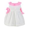 Picture of Miranda Baby Girls Fluor Gingham Ruffle Dress - White Neon Pink