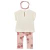 Picture of Mayoral Toddler Girls Summer Cherry Leggings Set With Headband X 3 - Cream Pink