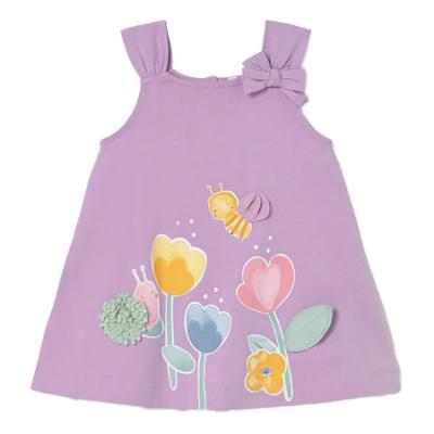 Picture of Mayoral Toddler Girls Summer Sun Dress With Applique - Lilac