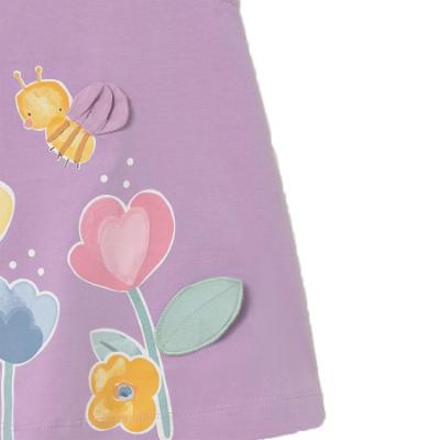 Picture of Mayoral Toddler Girls Summer Sun Dress With Applique - Lilac