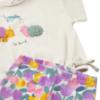 Picture of Mayoral Toddler Girls Summer Applique Top & Tulip Print Leggings Set X 2 - Cream Lilac