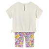Picture of Mayoral Toddler Girls Summer Applique Top & Tulip Print Leggings Set X 2 - Cream Lilac