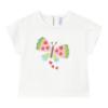 Picture of Mayoral Toddler Girls Summer Top & Butterfly Print Shorts Set X 2 - White Turquoise