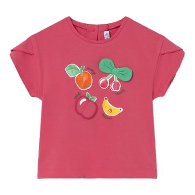 Picture of Mayoral Toddler Girls Summer Top & Fruit Print Shorts Set X 2 - Pink Multi