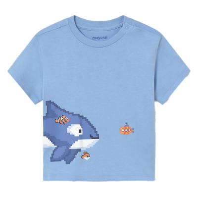 Picture of Mayoral Toddler Boys Summer Fish Print T-Shirt - Blue Multi