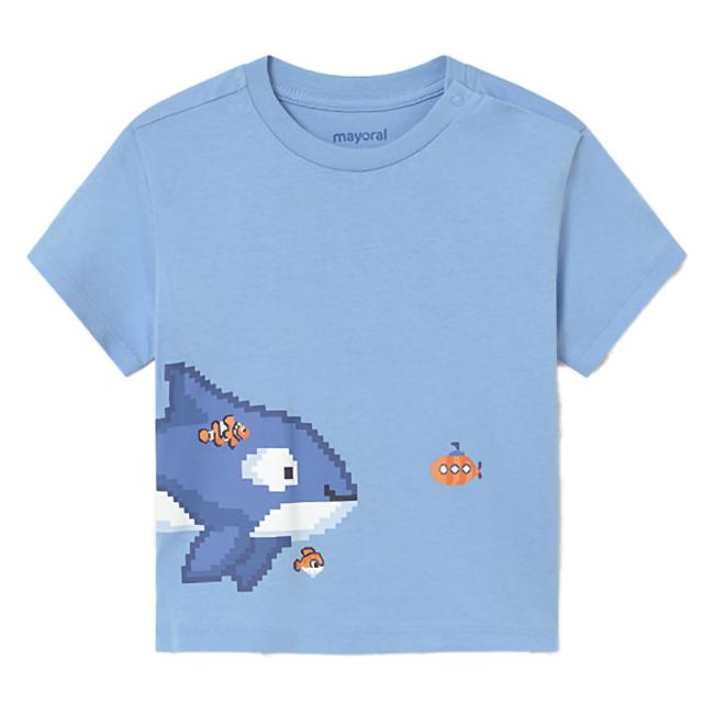 Picture of Mayoral Toddler Boys Summer Fish Print T-Shirt - Blue Multi