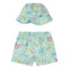 Picture of Mayoral Toddler Boys Summer Hat & Crocodile Print Swim Shorts Set X 2 - Aquamarine