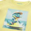 Picture of Mayoral Toddler Boys Summer Crocodile Print T-Shirt - Yellow Aquamarine
