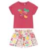 Picture of Mayoral Toddler Girls Summer Top & Fruit Print Shorts Set X 2 - Pink Multi