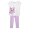 Picture of Mayoral Girls Summer Tunic & Legging Set X 2 - Cream Lilac