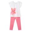 Picture of Mayoral Girls Summer Tunic & Legging Set X 2 - Cream Pink