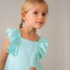 Picture of Mayoral Girls Summer Ruffle Dress With Applique - Pink