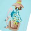Picture of Mayoral Girls Summer Ruffle Dress With Applique - Blue
