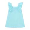 Picture of Mayoral Girls Summer Ruffle Dress With Applique - Blue
