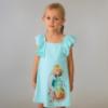 Picture of Mayoral Girls Summer Ruffle Dress With Applique - Blue