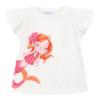 Picture of Mayoral Girls Summer Mermaid Top & Cycling Shorts Set X 2 - Cream Pink