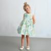 Picture of PRE ORDER Mayoral Girls Summer Dress With Fixed Bow Front - Lake Green