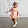 Picture of Mayoral Toddler Girls Summer Dress With Fixed Bow Front - Blossom Pink