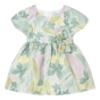 Picture of Mayoral Toddler Girls Summer Dress With Fixed Bow Front - Lake Green