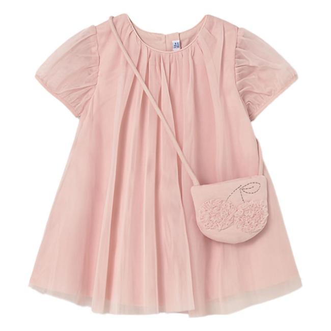 Picture of Mayoral Toddler Girls Summer Tulle Party Dress With Bag Set X 2 - Pink