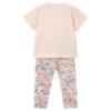 Picture of Mayoral Girls Summer Cowboy Hat Top & Floral Legging Set X 2 - Beige Blue
