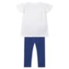 Picture of Mayoral Girls Summer Tunic & Leggings Set X 2 - Cream Navy