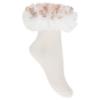 Picture of PRE ORDER Daga Girls Twinkle Flight Ankle Socks With Tulle - White Beige