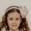 Picture of PRE ORDER Daga Girls Twinkle Flight Fabric Rose Hairband - White Beige