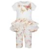 Picture of Daga Baby Girls Twinkle Flight Tunic & Leggings Set X 2 - White Beige