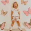 Picture of PRE ORDER Daga Girls Twinkle Flight Applique Top & Poplin Shorts Set X 2 - White Beige