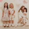 Picture of Daga Girls Twinkle Flight Applique Top & Poplin Shorts Set X 2 - White Beige