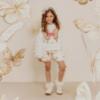 Picture of Daga Girls Twinkle Flight Applique & Tulle Sweater & Tulle Ruffles Shorts Set X 2 - White Beige