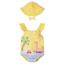 Picture of Mayoral Newborn Girls Ruffle Swim Suit & Sunhat Set X 2 - Yellow Multi