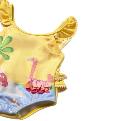 Picture of Mayoral Newborn Girls Ruffle Swim Suit & Sunhat Set X 2 - Yellow Multi