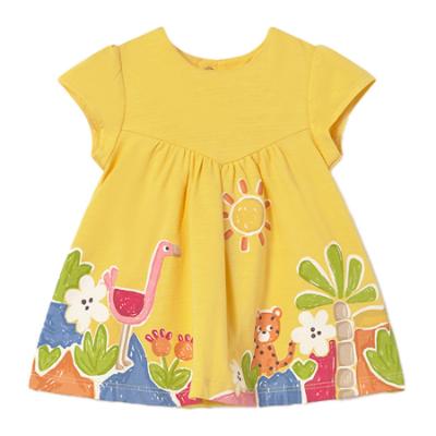 Picture of Mayoral Newborn Girls Cute Print Sundress - Yellow Multi