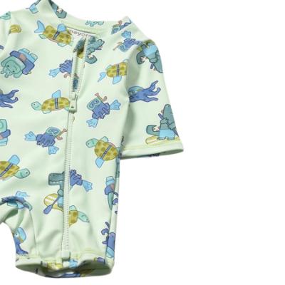 Picture of Mayoral Newborn Boys Hippo Swim Suit & Sunhat Set X 2 - Green Multi