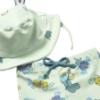 Picture of Mayoral Newborn Boys Hippo Swim Shorts Rashguard & Sunhat Set X 3 - Green Multi