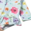 Picture of Mayoral Newborn Girls Skirted Floral Swim Suit & Sunhat Set X 2 - Aqua Multi
