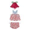 Picture of Mayoral Newborn Girls Strawberry Print Bikini & Sunhat Set X 3 - Red Blue