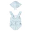Picture of Mayoral Newborn Girls Ruffle Swim Suit & Sunhat Set X 2 - Blue Multi