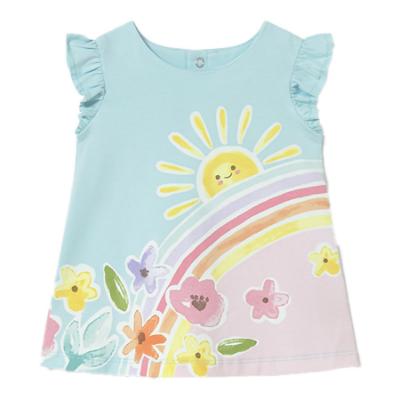 Picture of Mayoral Newborn Girls Cute Print Sundress - Blue Multi