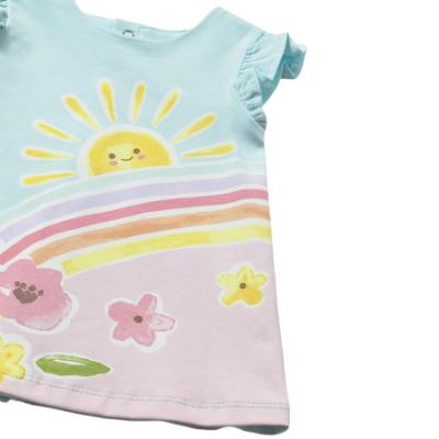 Picture of Mayoral Newborn Girls Cute Print Sundress - Blue Multi
