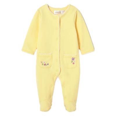 Picture of Mayoral Newborn Baby Girls Summer Set of Onesies Gift Set X 2 - Ivory Lemon Multi